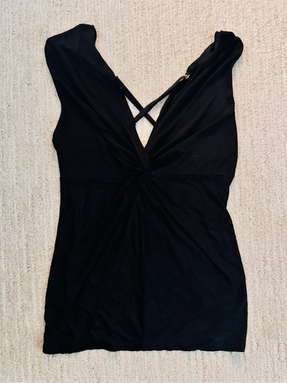 Victoria's Secret Black V-Neck Twist-Front Camisole